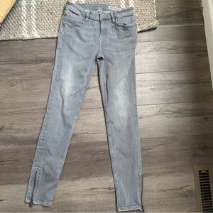 Allsaints size 29 gray wash zipper ankle jeans